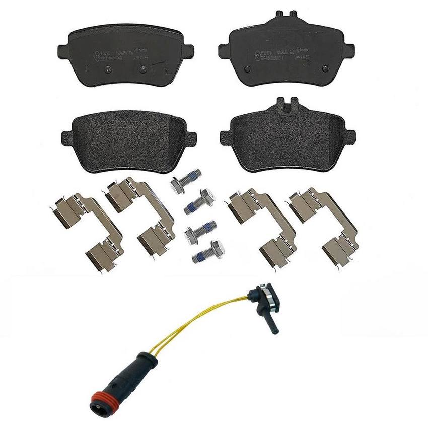 Mercedes Disc Brakes Kit -  Brembo Pads Rear (Low-Met) (With Sensor) 2115401717 - Brembo 4055577KIT